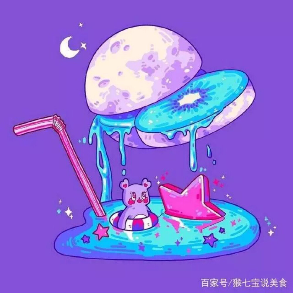 美味佳肴插画设计