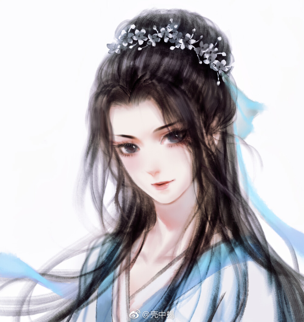 手绘古装美女 插画师:壳中蝎