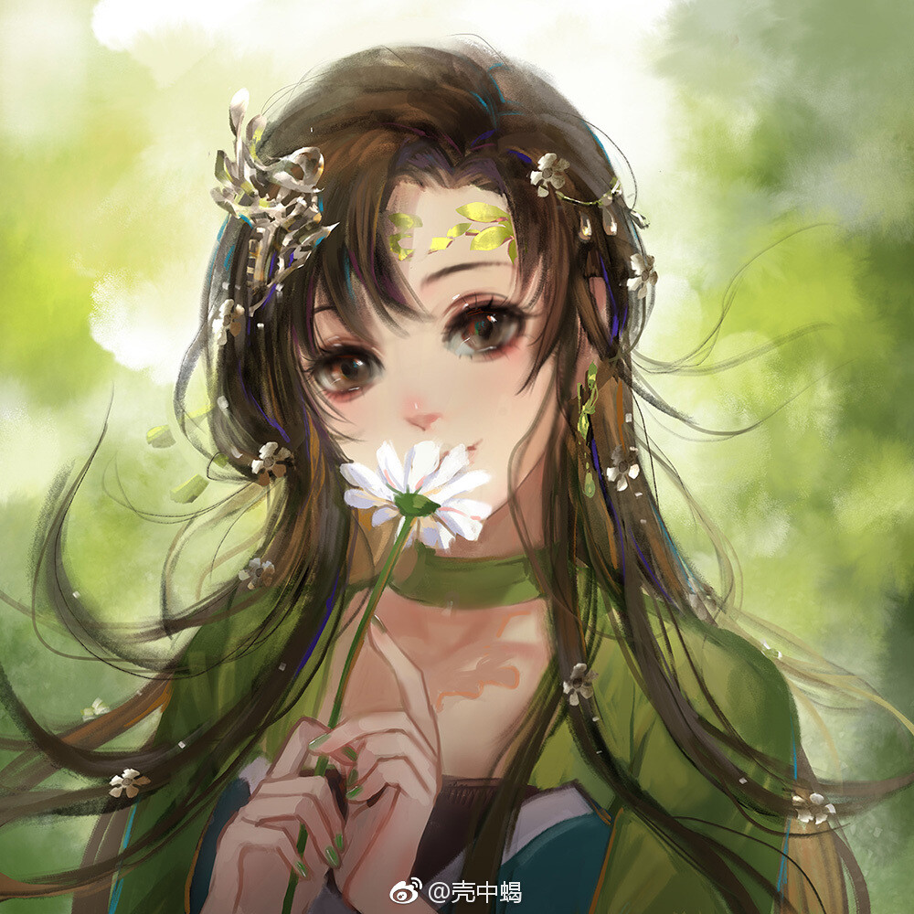 手绘古装美女 插画师:壳中蝎