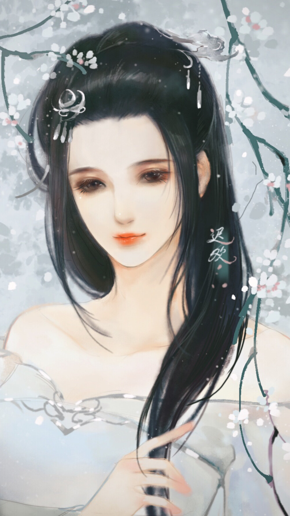 手绘古装美女 插画师:可若大妹砸