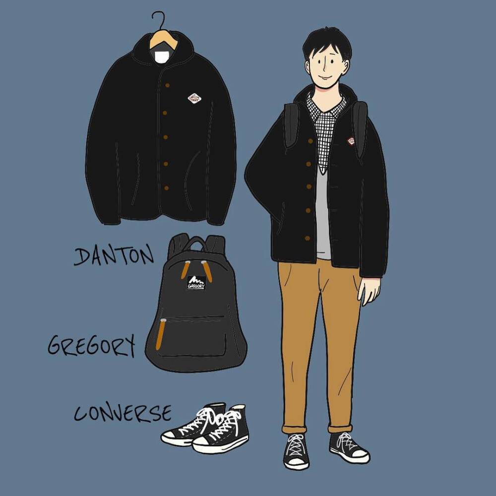 穿搭手帐素材 ins:shrio.1024