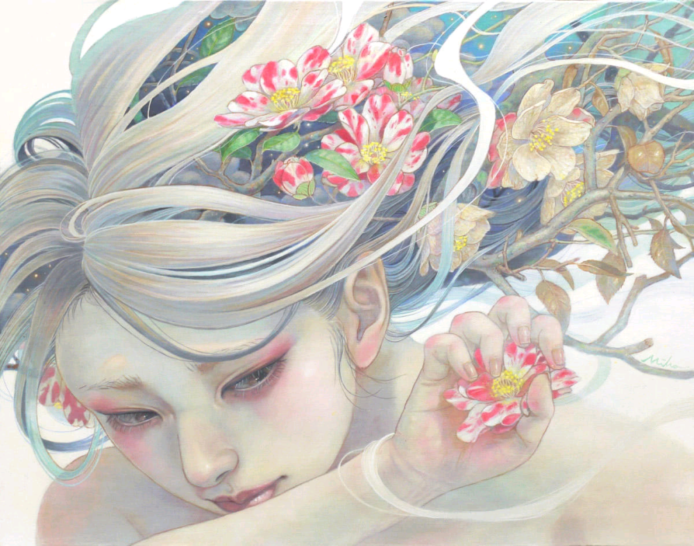 【转/侵删】花鸟风月
日本女艺术家——平野实穗（Miho Hirano）笔下的“花姑娘”们，精致的面容带着淡淡忧伤。（来自MONO-美图快印店）
http://mmmono.com/g/meow/1547997/