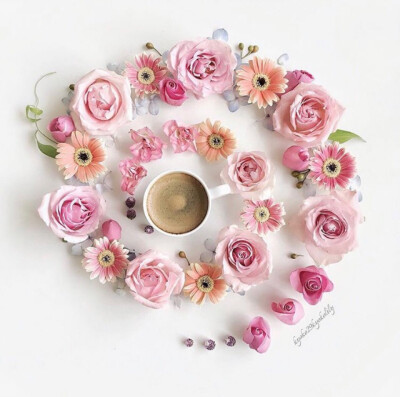 coffee with flowers