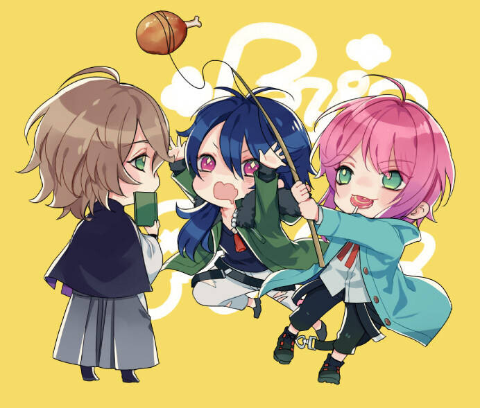 涩谷代表队：Fling Posse 英文：SHIBUYA DIVISION：Fling Posse 代表色：黄 队长：饴村乱数 队员：梦野幻太郎，有栖川帝统