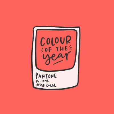 2019 年度 Pantone 色 Living Coral（活珊瑚橘色）