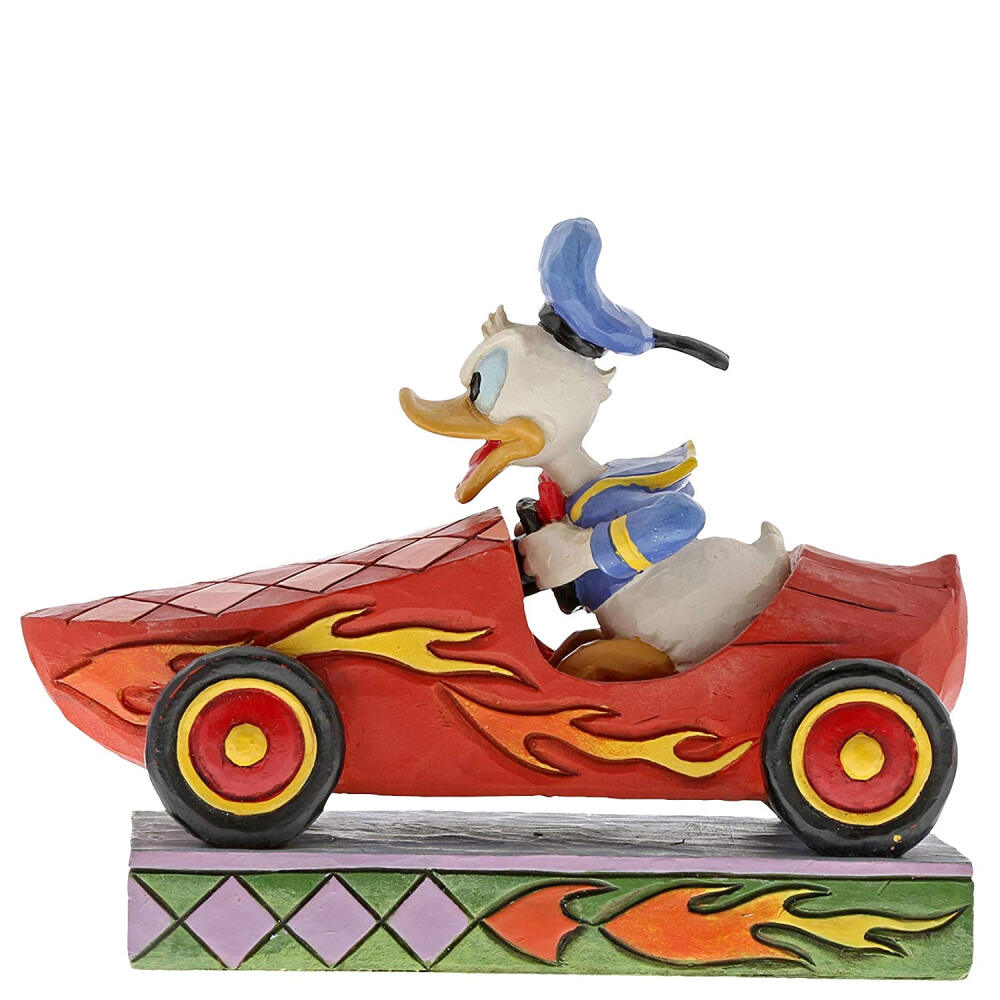 代购 【DISNEY美国代购】Soap Box Derby Donald唐老鸭赛车树脂摆件