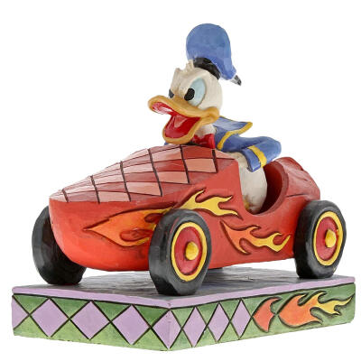 代购 【DISNEY美国代购】Soap Box Derby Donald唐老鸭赛车树脂摆件