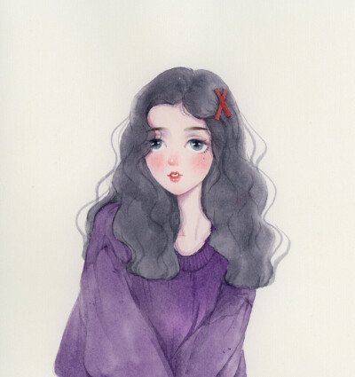 可爱的小姐姐头像(｡•̀ᴗ-)✧
水彩画
cr.@王大可vvv