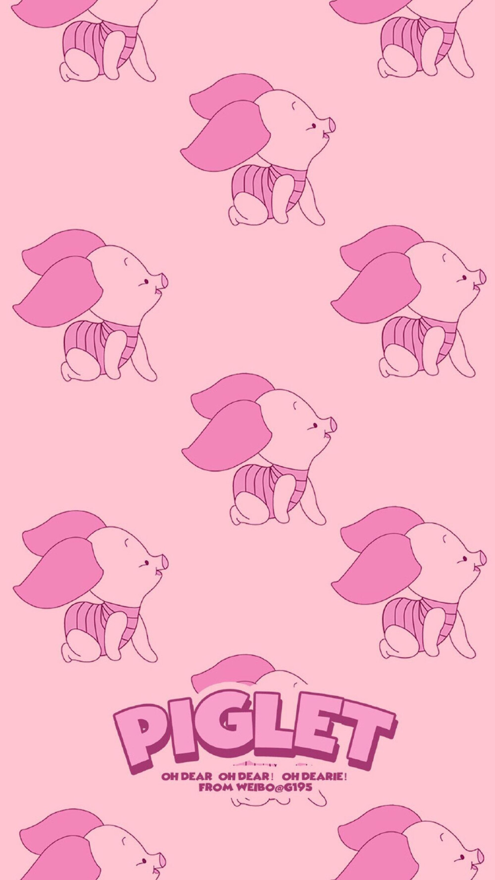 手机壁纸
马上猪年了，开个小猪皮杰手机壁纸，也可以做聊天背景❤️