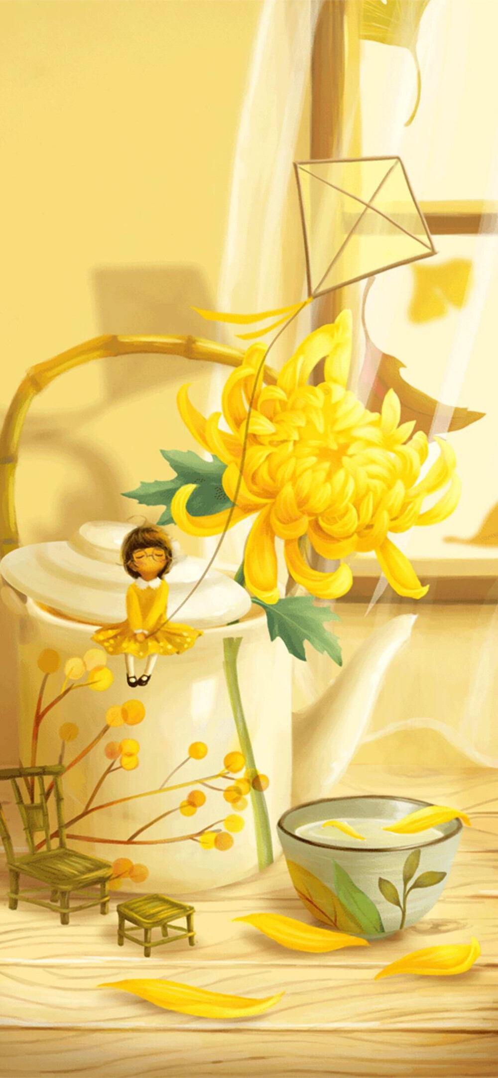 梧桐落叶知秋闰秋