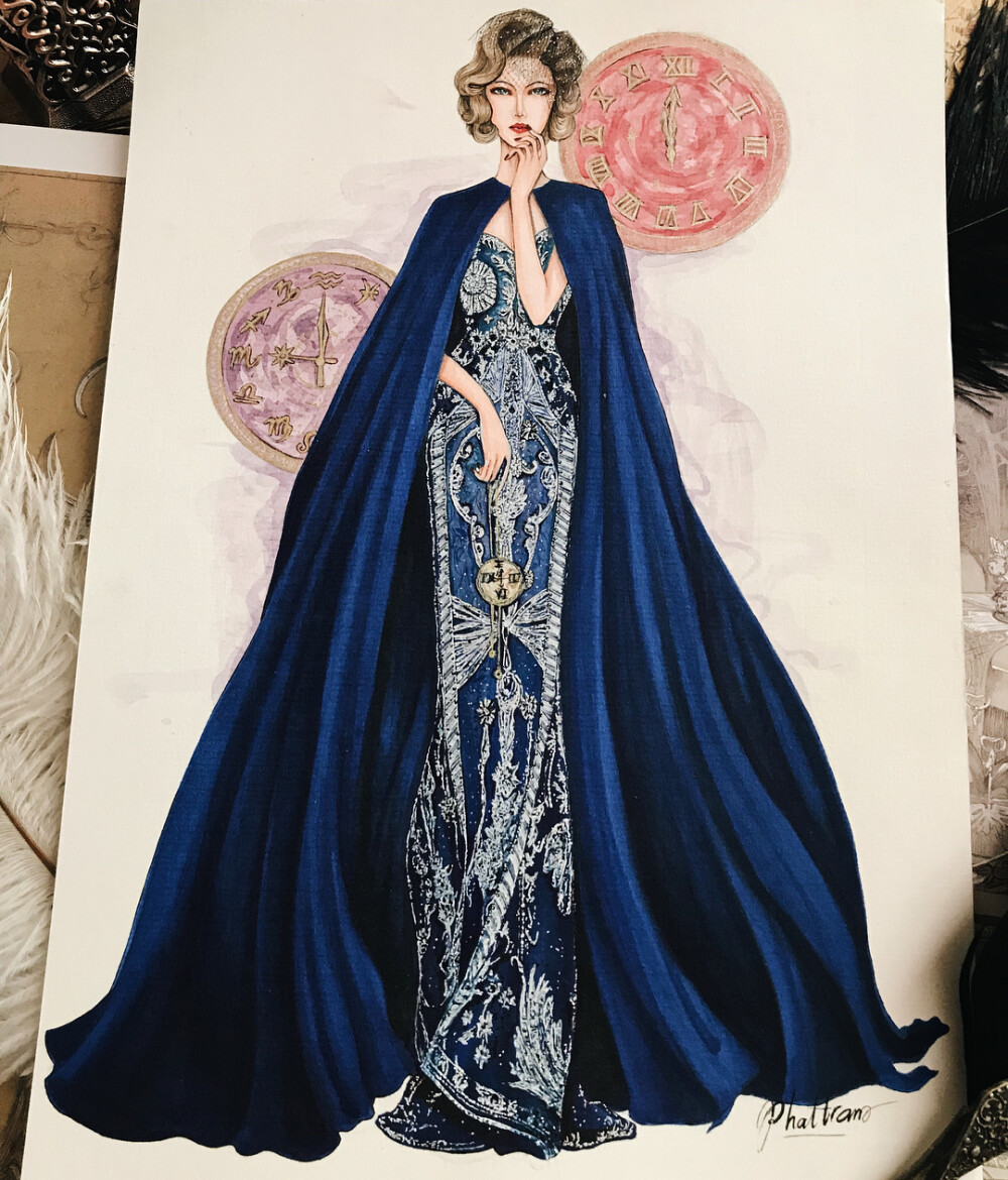 时装绘画服装设计手帐素材婚纱礼服inseristran