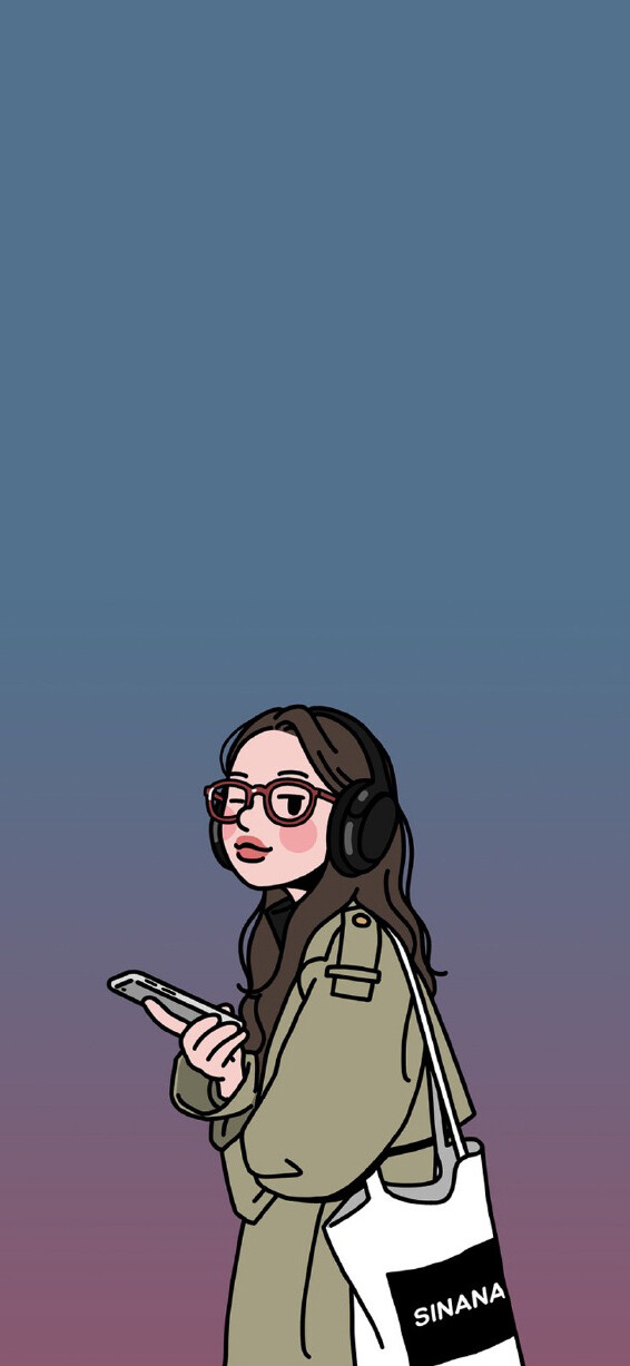 酷女孩壁纸插画