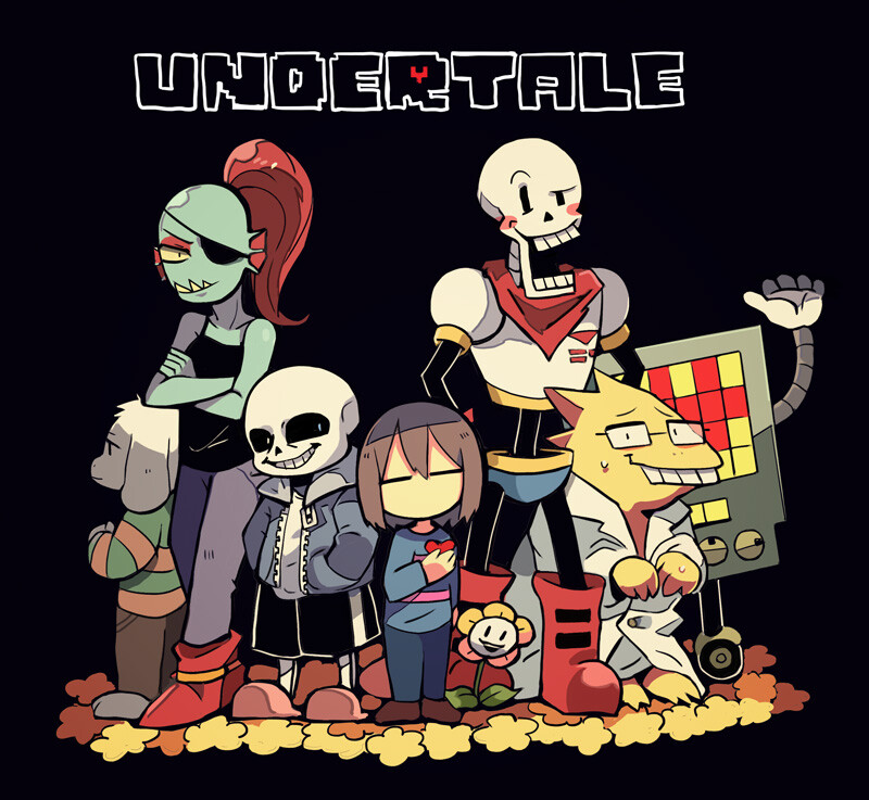 寺田てら 插图 动漫 电波 p站 undertale