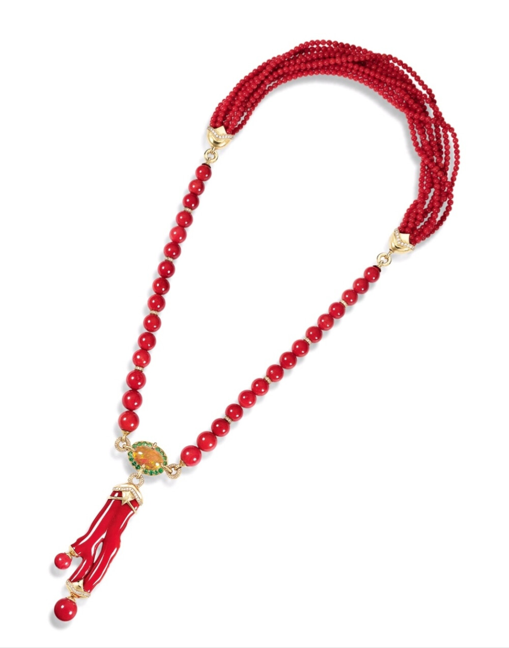 珊瑚 黄翡 古董珠宝