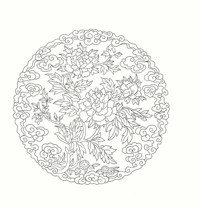 宝相花团花传统吉祥纹样 图源见水印
