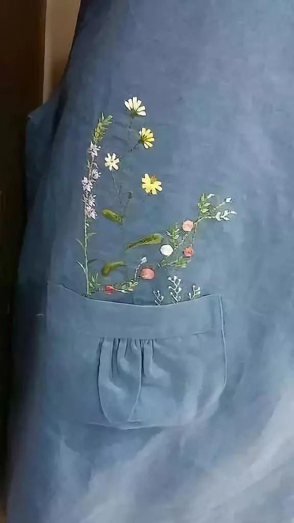 衣服上开花了