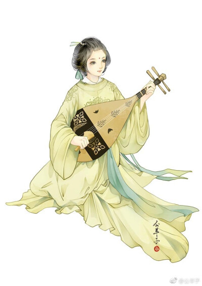 手绘古装美女 插画师:公羊子