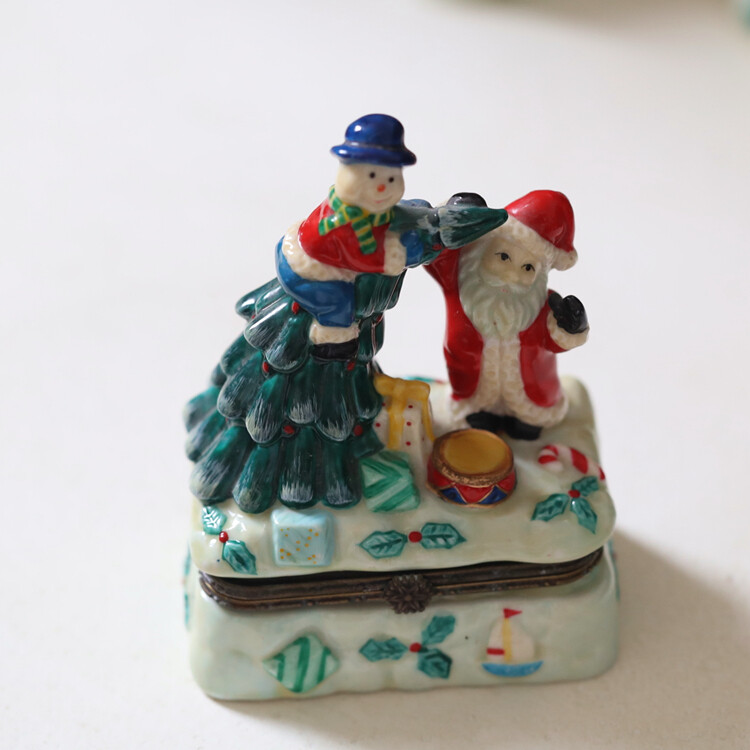 陶瓷 圣诞老人 雪人 小熊 圣诞树 装饰 摆件