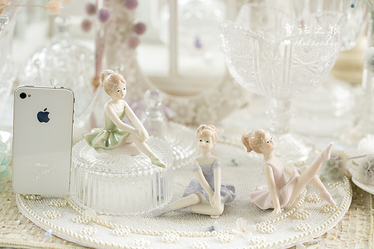 【童话之旅】家居装饰品摆件手绘工艺品跳舞小摆设 陶瓷芭蕾女孩