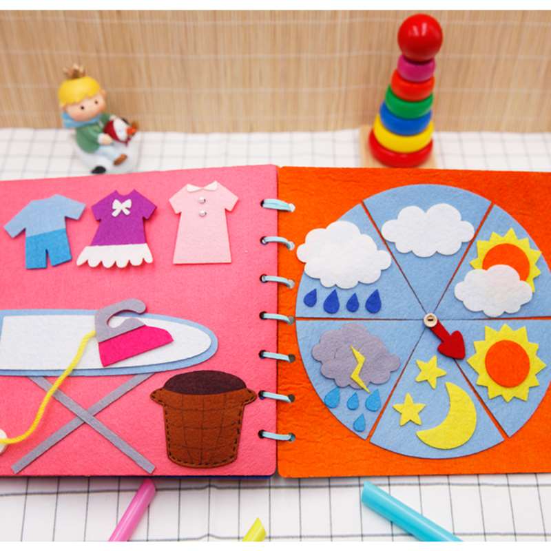 蒙特梭利早教布书 幼儿园自制绘本diy 儿童手工diy 制作材料包