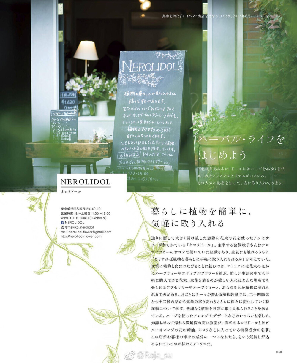 ???#讀雜誌#來 看看綠植清涼一下！#pics / フローリスト# ???