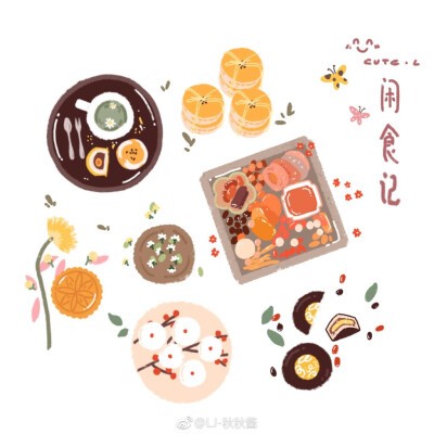 Q萌 美食 手帐素材 插画 手绘 彩绘 头像 壁纸
微博：LJ_秋秋酱