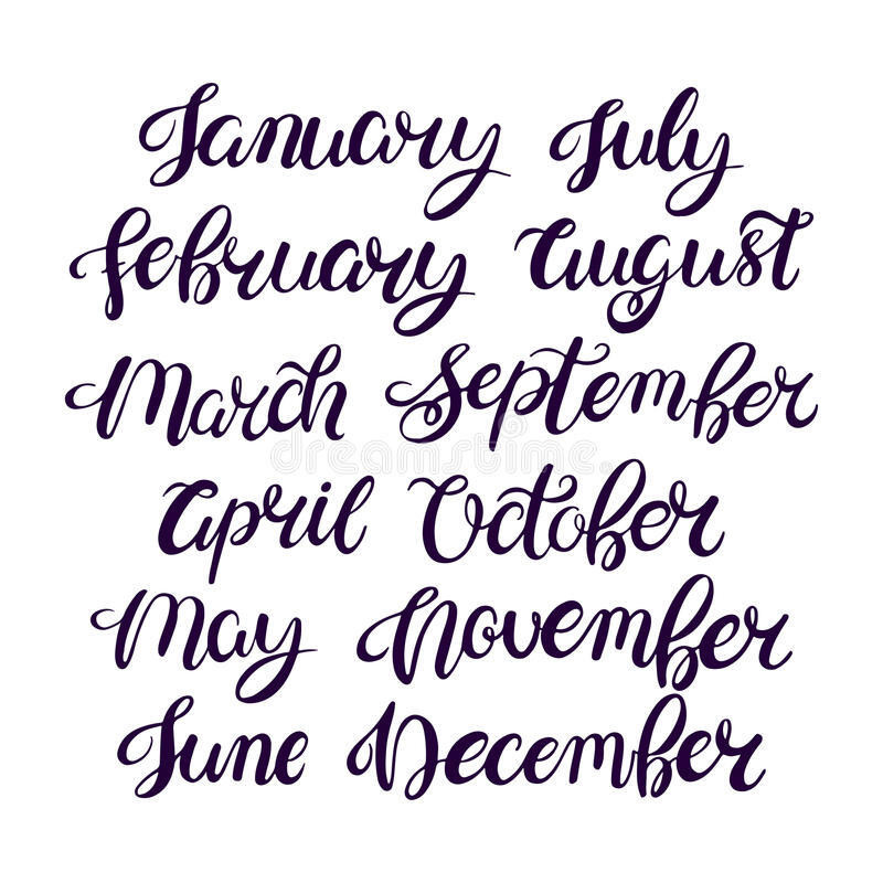 month hand drawn