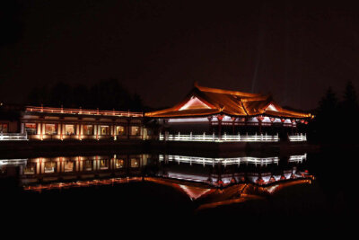 夜晚的古城夜景