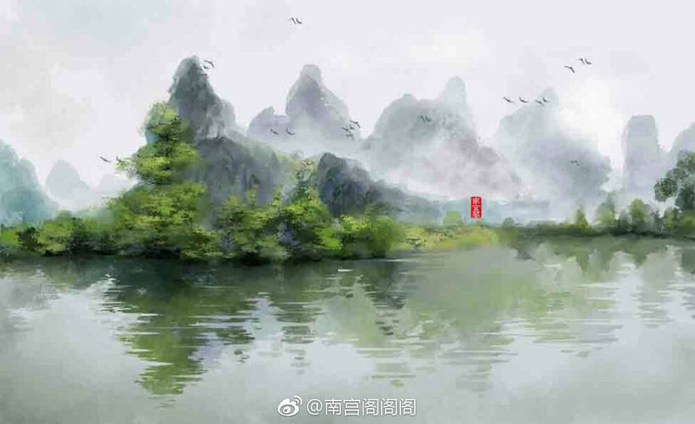 古风 古韵 中国风 手帐素材 插画 手绘 彩绘 头像 壁纸 背景
微博：南宫阁阁阁