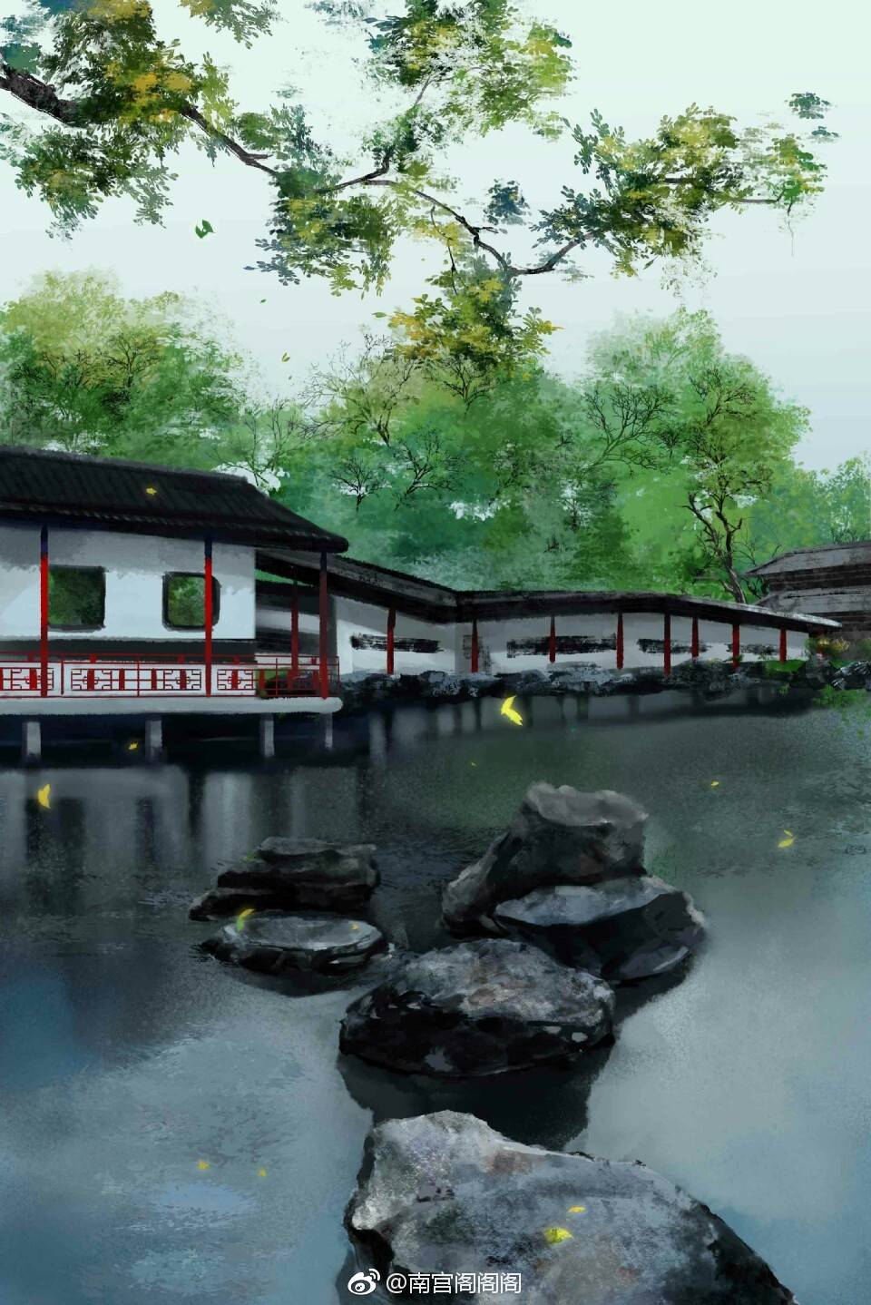 古风 古韵 中国风 手帐素材 插画 手绘 彩绘 头像 壁纸 背景
微博：南宫阁阁阁