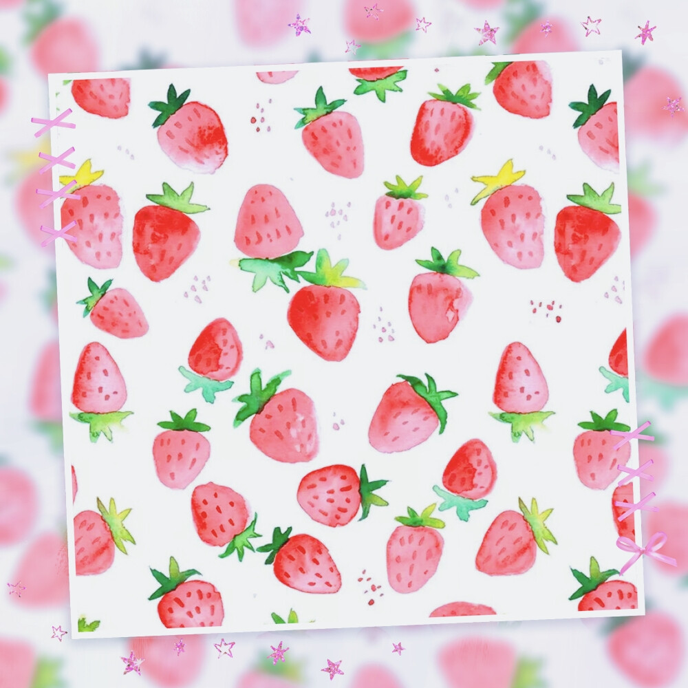 粉色的少女心草莓