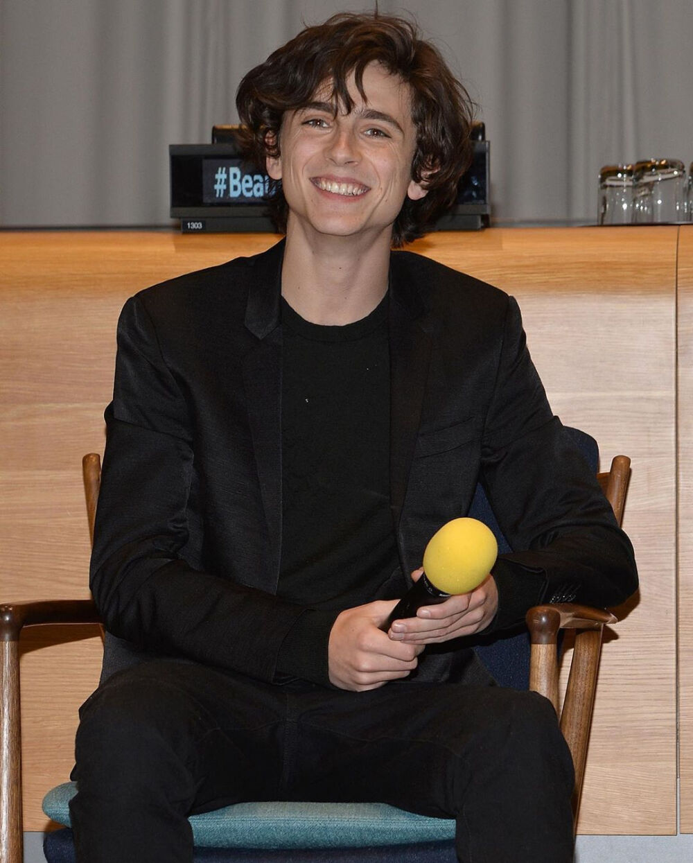 甜茶Timothée Chalamet在联合国总部宣传Beautiful Boy