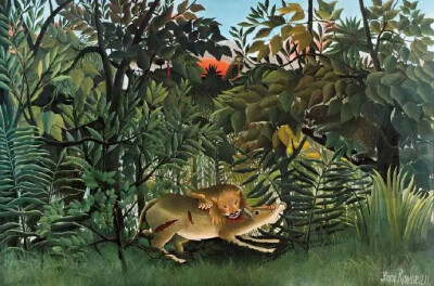 法国著名画家 Henri Julien Félix Rousseau 绘画作品  
 他的代表作有《村中散步》《税卡》《战争》《睡着的吉普赛姑娘》等。他的画没有师授，完全靠自学成功。人们称他为“星期日画家”。这类画家出于完全喜欢画而…