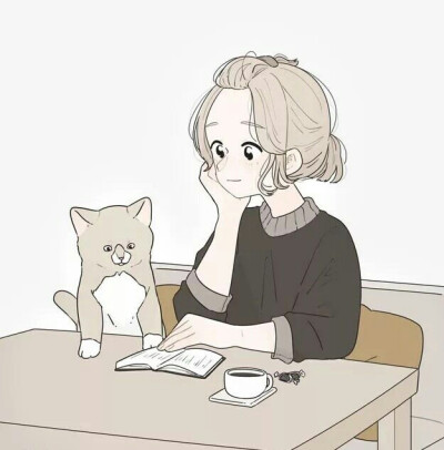 女孩与猫