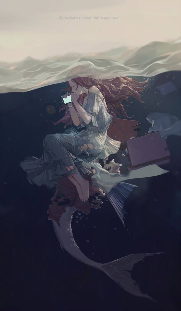 板绘 手机壁纸 少女