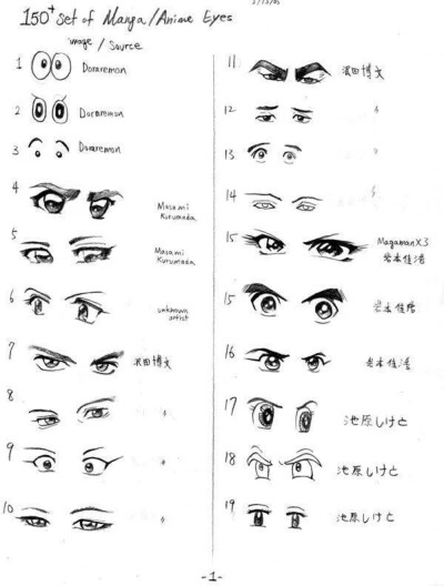 150款动漫眼睛的绘画