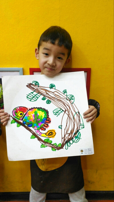 创意儿童画变色龙