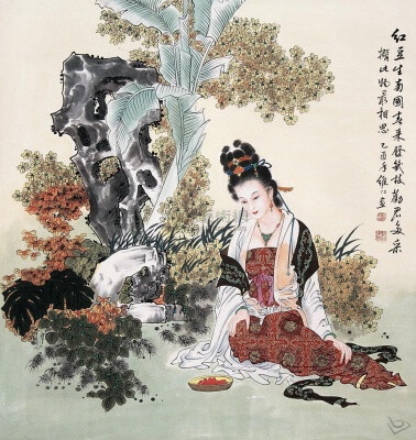 项老师的仕女彩稿