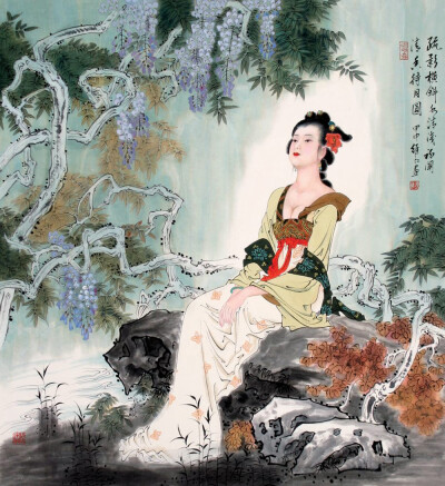 项老师的仕女彩稿