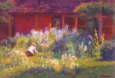  Selma in the Garden，T. C. Steele [美国]