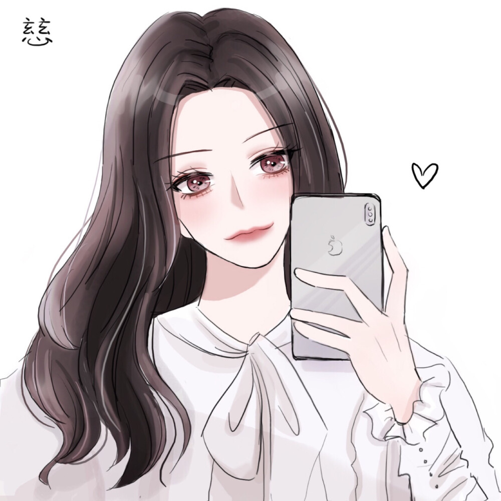 动漫 少女 头像 插画 情侣 