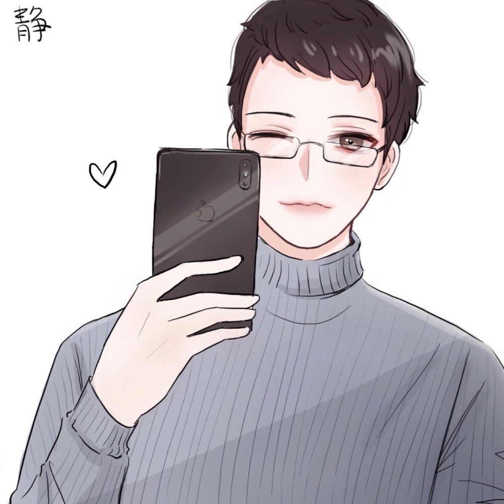 动漫 少女 头像 插画 情侣 