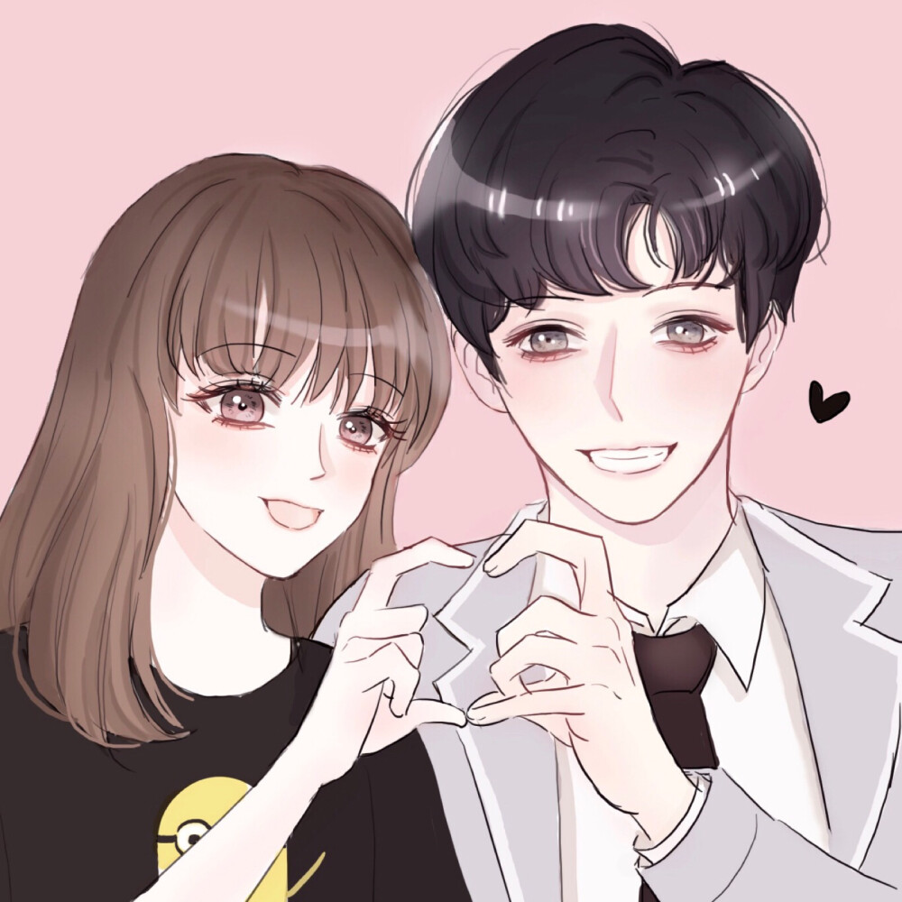 动漫 少女 头像 插画 情侣 