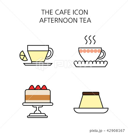 Vector - Coffee flat icon set. coffee equipment cafe with sweets retail service bakery. 031 42908167