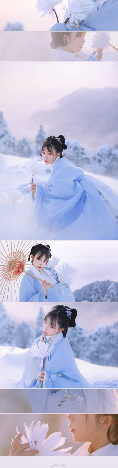 『雪昙』
出镜/妆面：@爪琊
摄/后/造型：@大书su ​