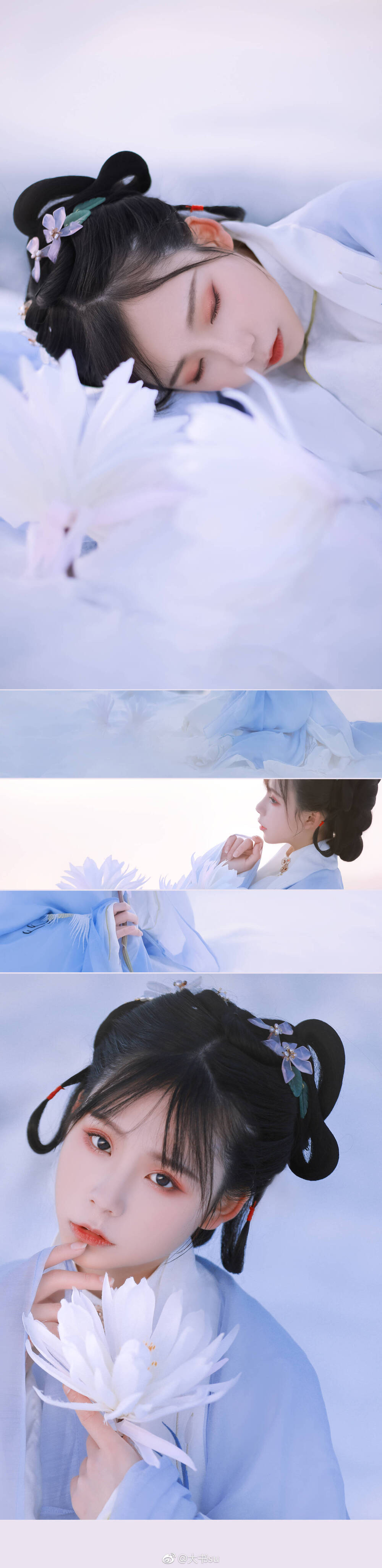 『雪昙』
出镜/妆面：@爪琊
摄/后/造型：@大书su ​