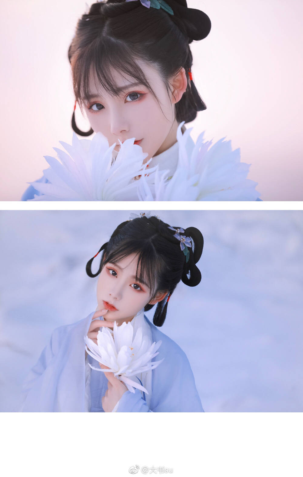 『雪昙』
出镜/妆面：@爪琊
摄/后/造型：@大书su ​