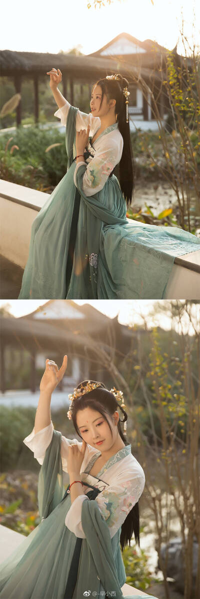 #汉服摄影##南宁约拍##南宁汉服约拍#
眉梢眼角藏秀气
声音笑貌露温柔
出镜：@ruikyovo
拍摄：@-早小西
汉服：@钟灵记汉服 