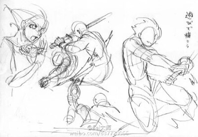 日本剑道人物刻画。