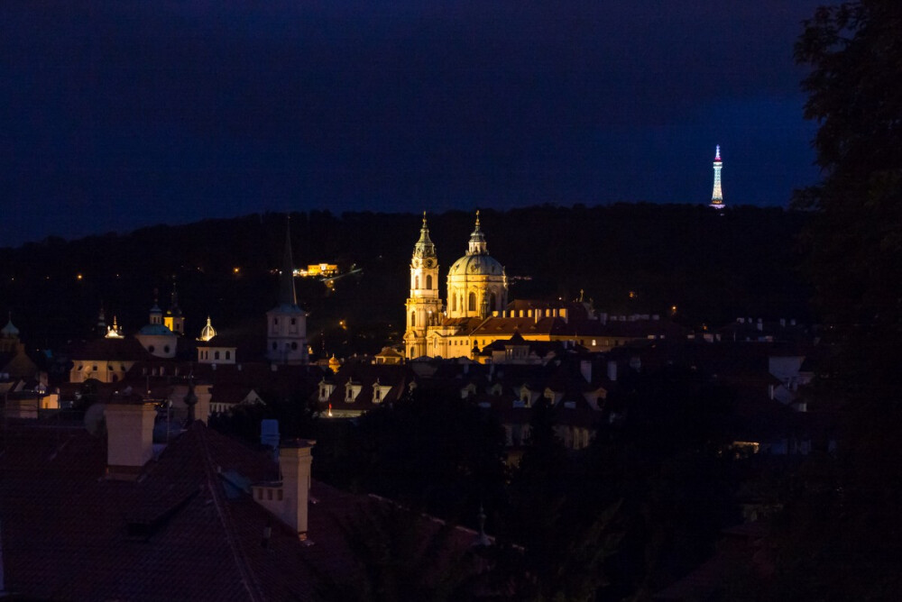 light, architecture, skyline, night, hill, city